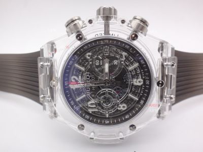 Baselworld Hublot Big Bang Unico Sapphire Replica Watch Black Skeleton